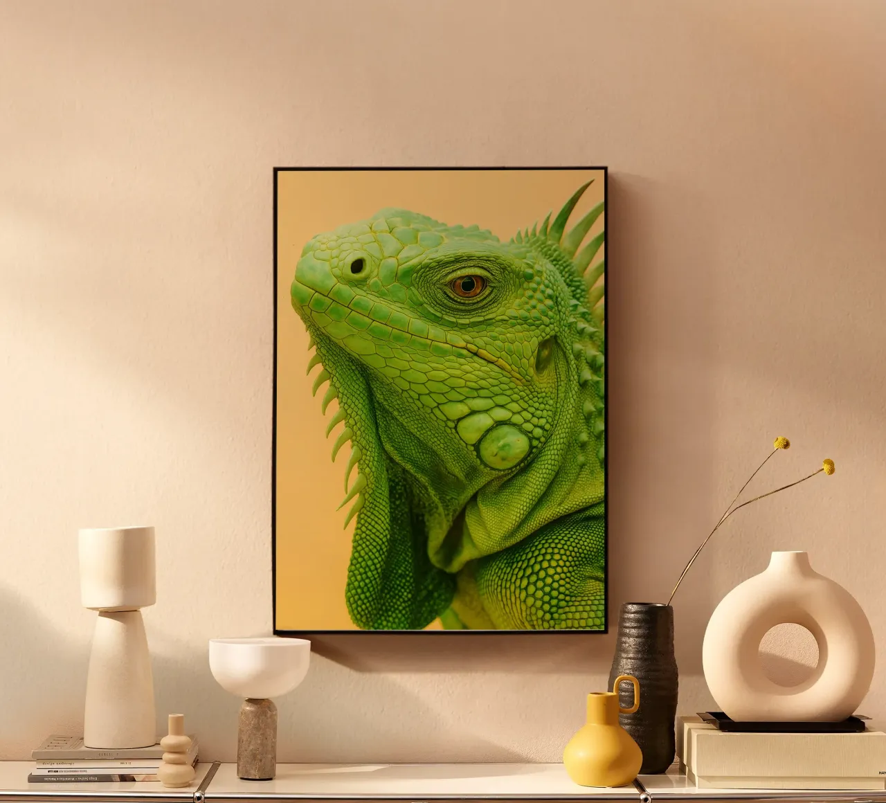 Iguana Face acrylic glass by kukupuu