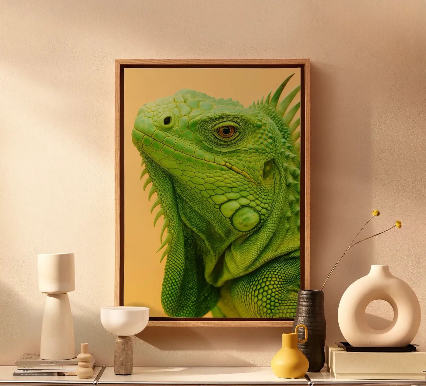 Iguana Face canvas by kukupuu