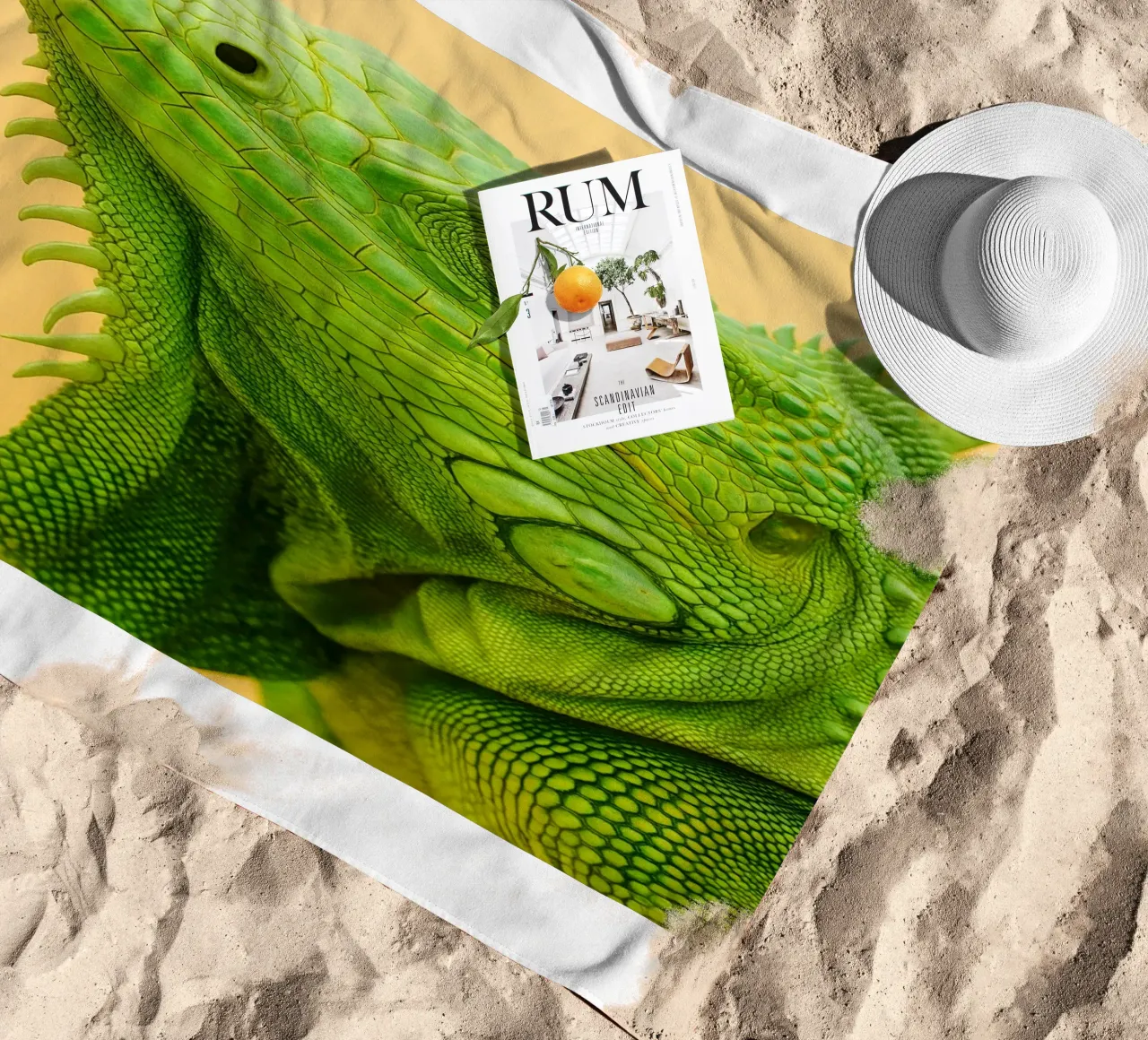 Faccia da iguana telo mare da kukupuu