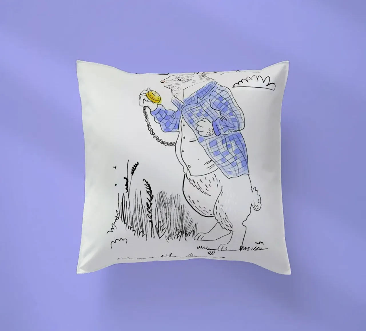 I'm Late cuscino da Little Flourishes