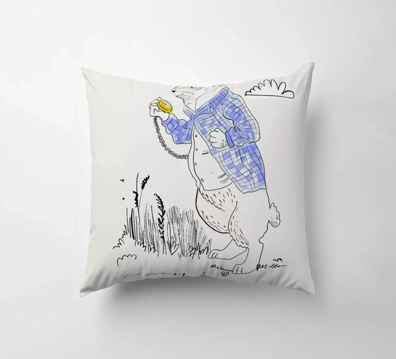 I'm Late cuscino da Little Flourishes