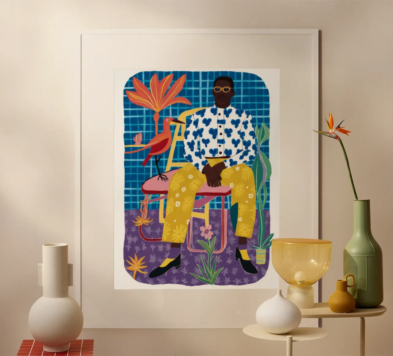 Posizione della sedia fredda poster con telaio in alluminio da Arcane Shade