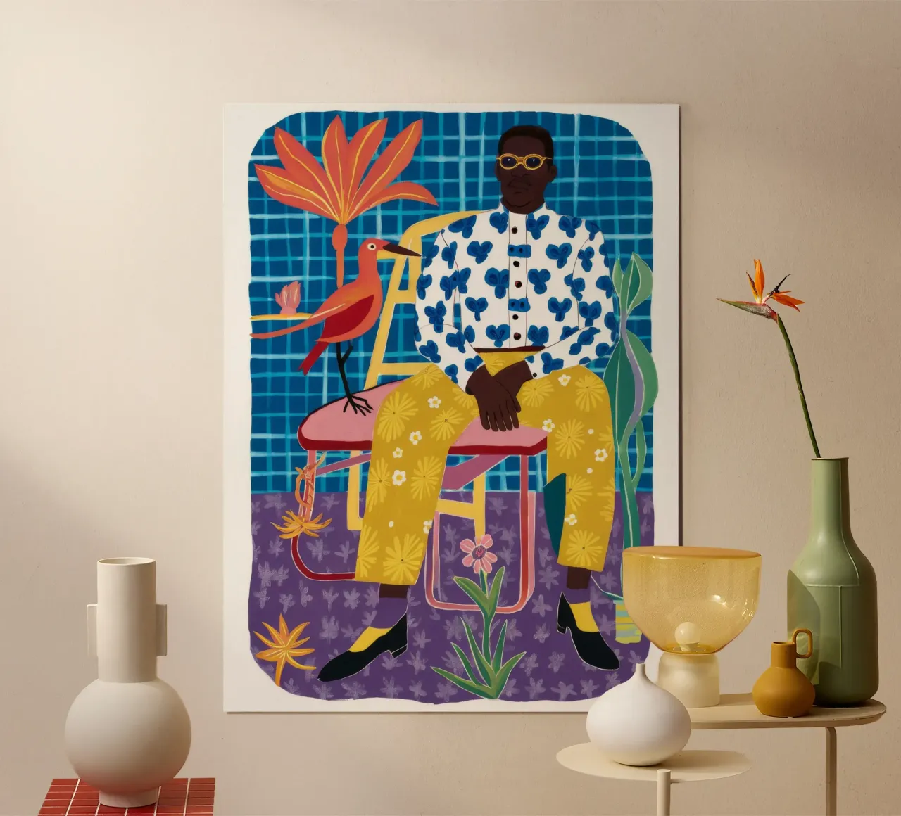 Posizione della sedia fredda poster con telaio in alluminio da Arcane Shade