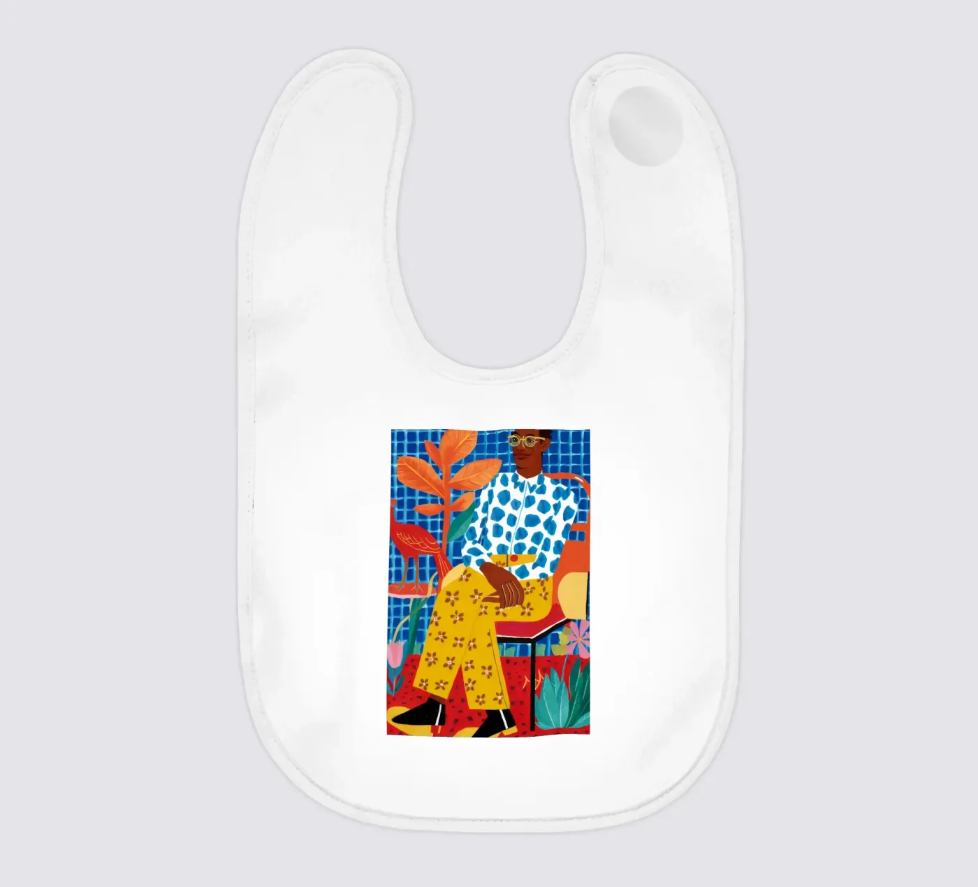 Gedessineerde vredeskamer baby slabbetje van Arcane Shade