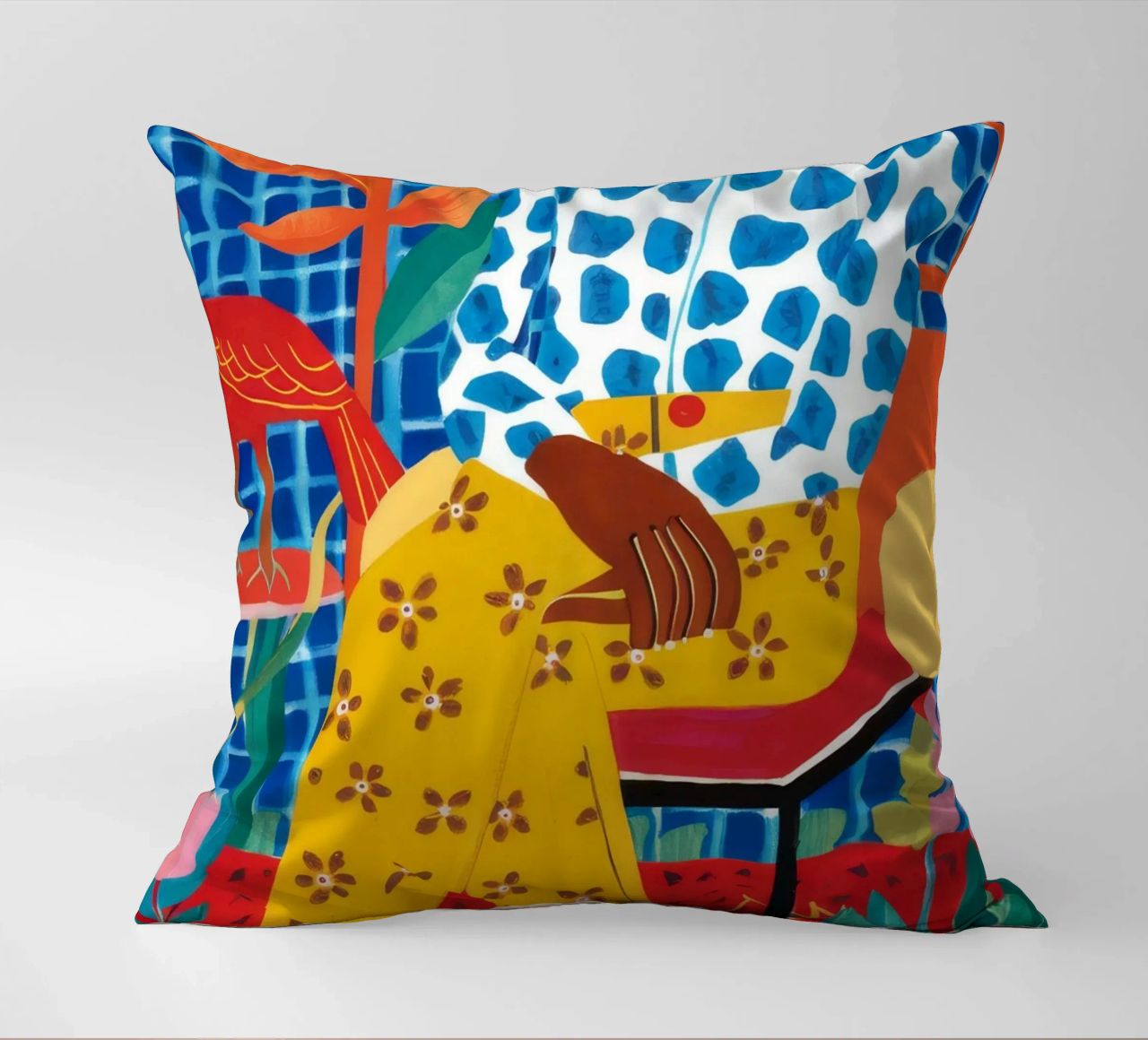 Patterned Peace Room decorative cushion by Arcane Shade