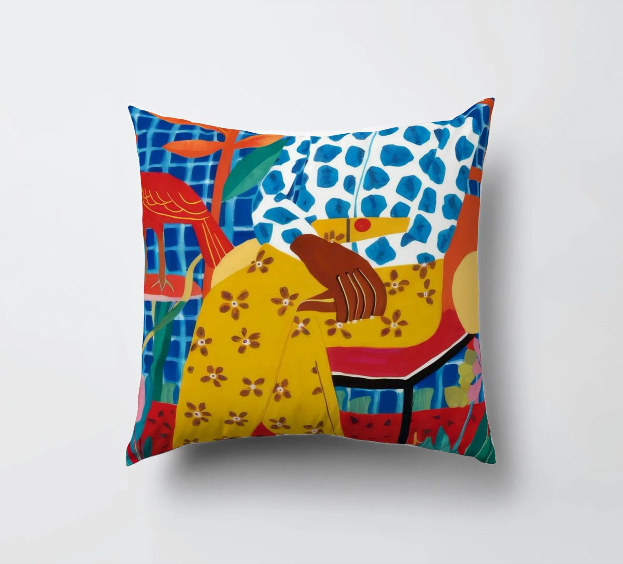 Patterned Peace Room decorative cushion by Arcane Shade