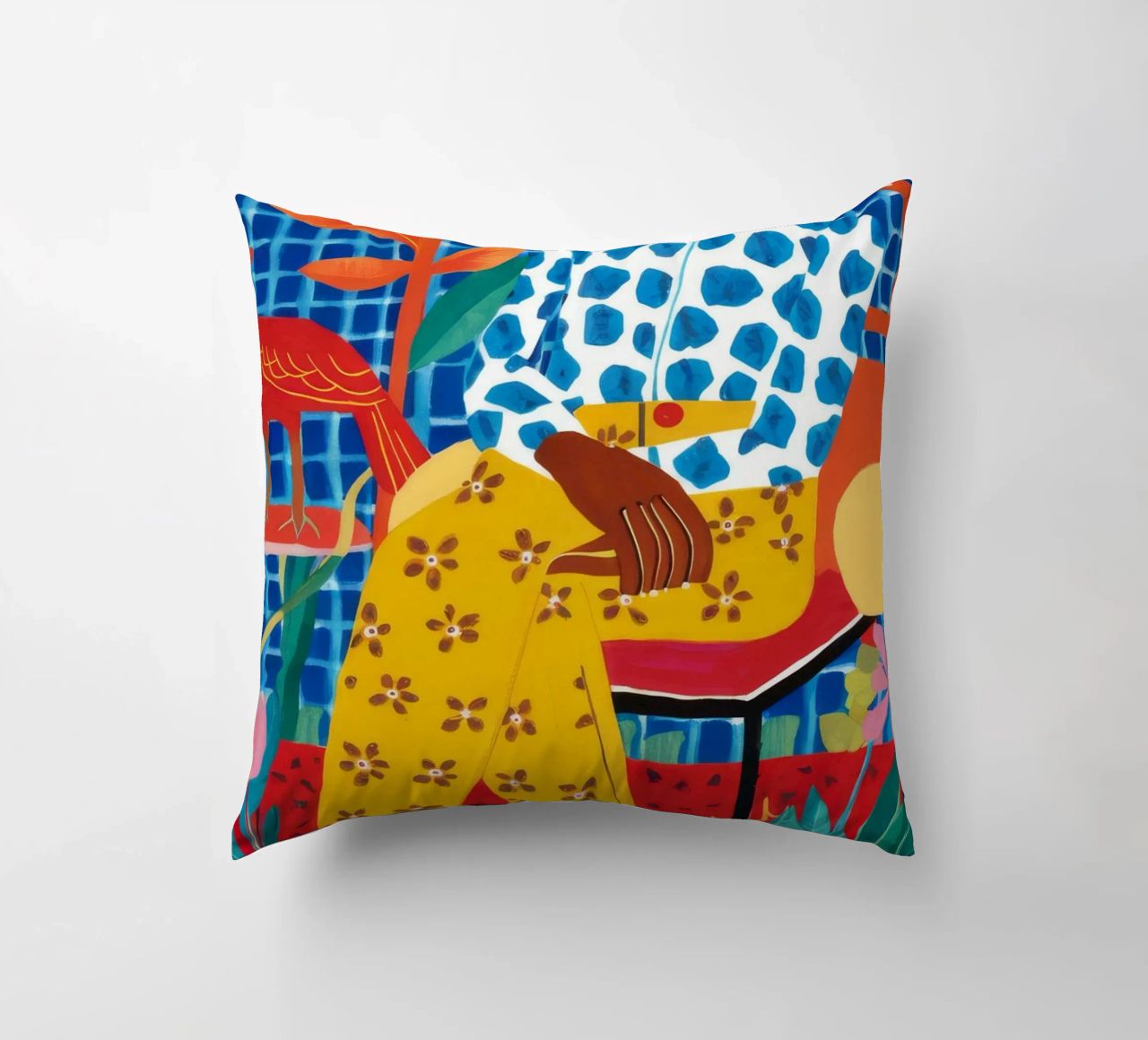 Patterned Peace Room decorative cushion by Arcane Shade