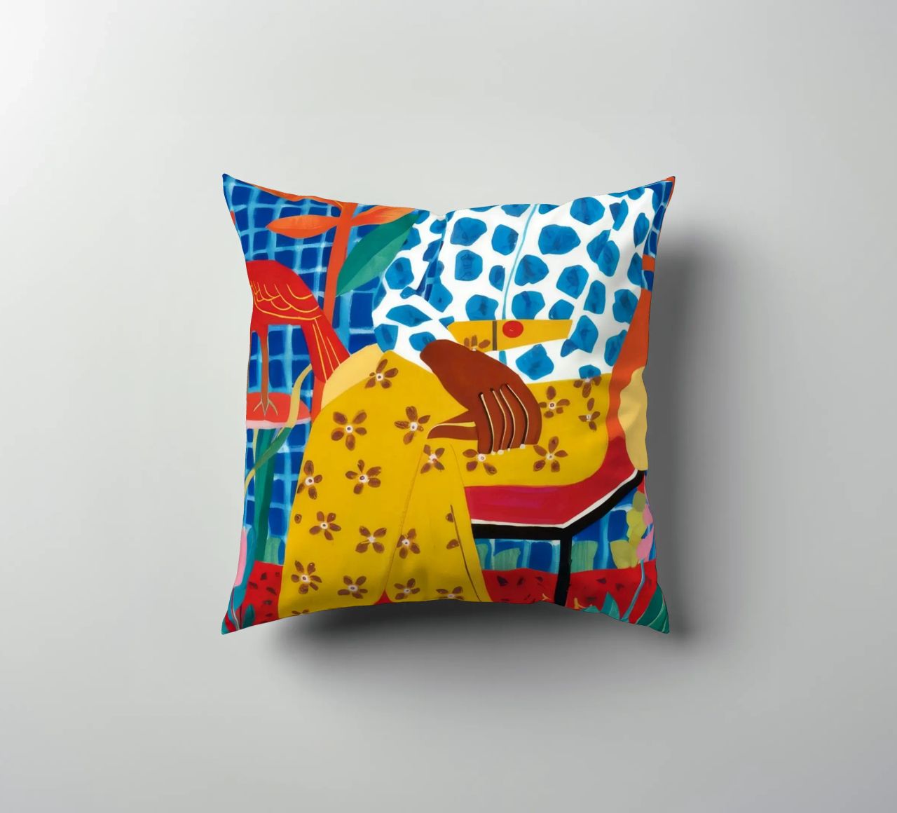 Patterned Peace Room decorative cushion by Arcane Shade