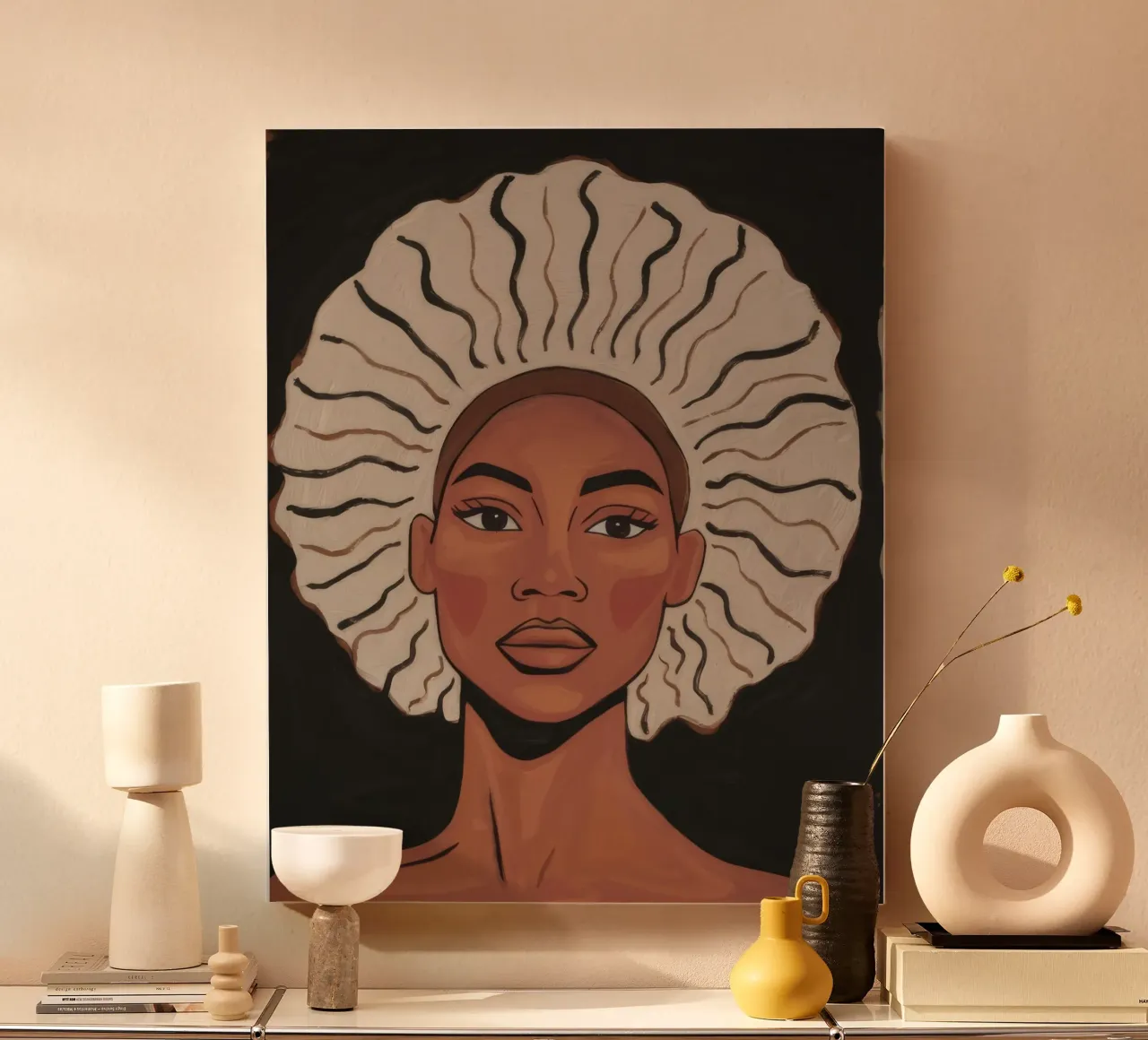 Koningin Aura Uitstraling canvas met Baklijst van Arcane Shade
