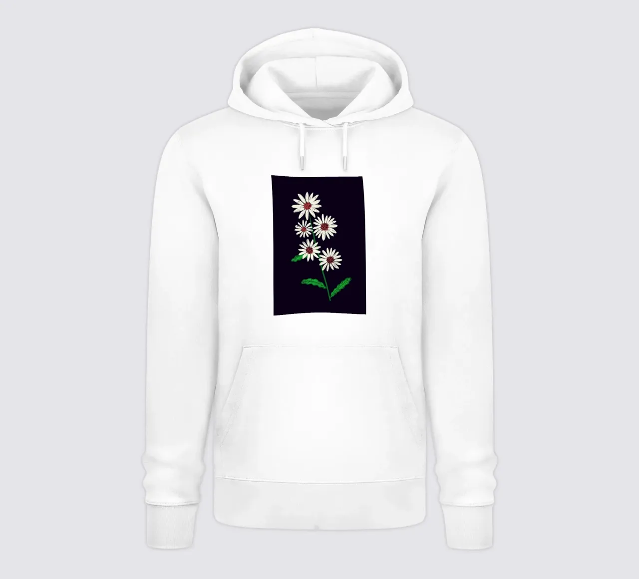 White Wildflowers hoodie by Pure