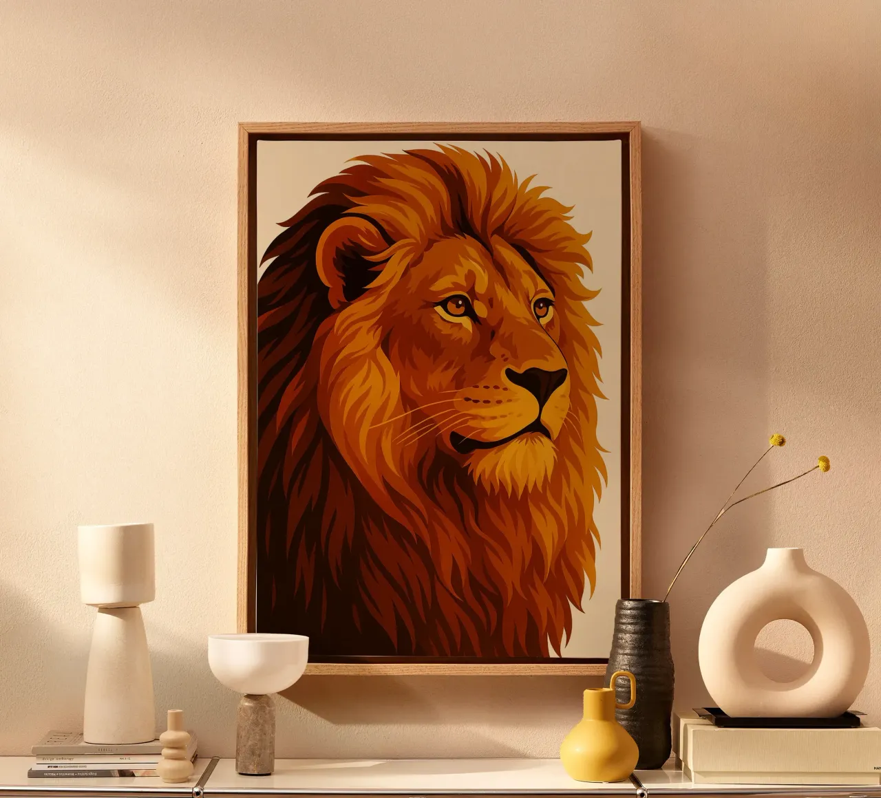 Gezicht Lyon canvas met Baklijst van kukupuu