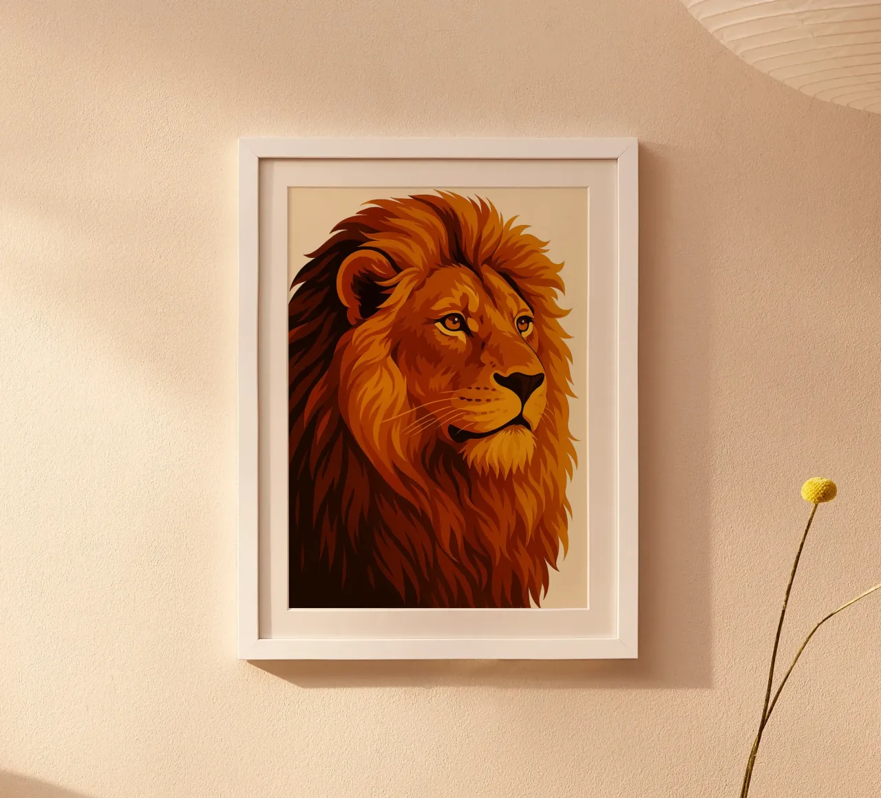 Volto di Lione poster con telaio in plastica da kukupuu