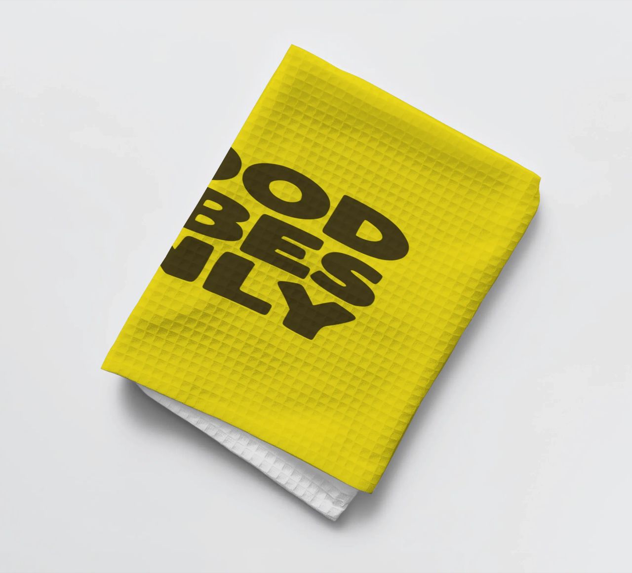 Good Vibes Only Typography Design imprimé en jaune et noir torchon de THE MOTIVATED TYPE
