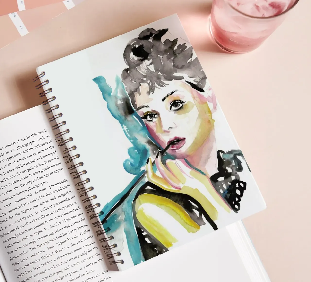 Audrey Is The Prize spiral notebook by Victoria Verbaan