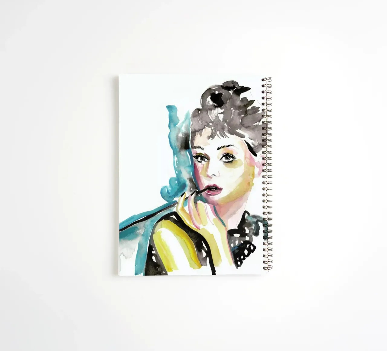 Audrey Is The Prize spiral notebook by Victoria Verbaan