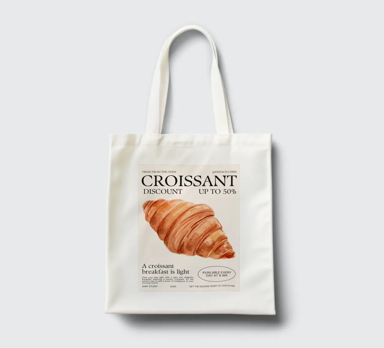 CROISSANT Jutebeutel von Einfach Uebel