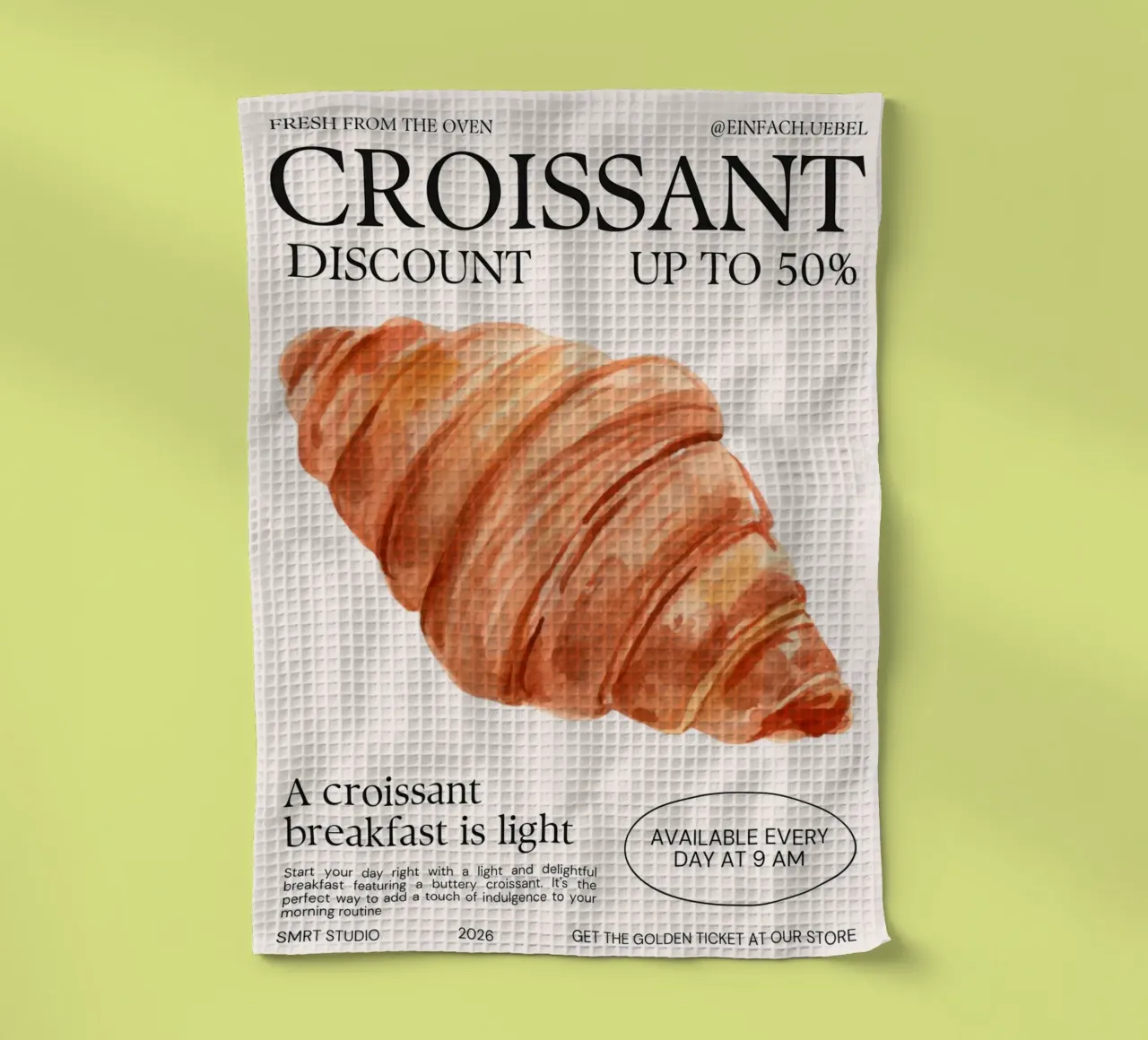 CROISSANT canovaccio da cucina da Einfach Uebel