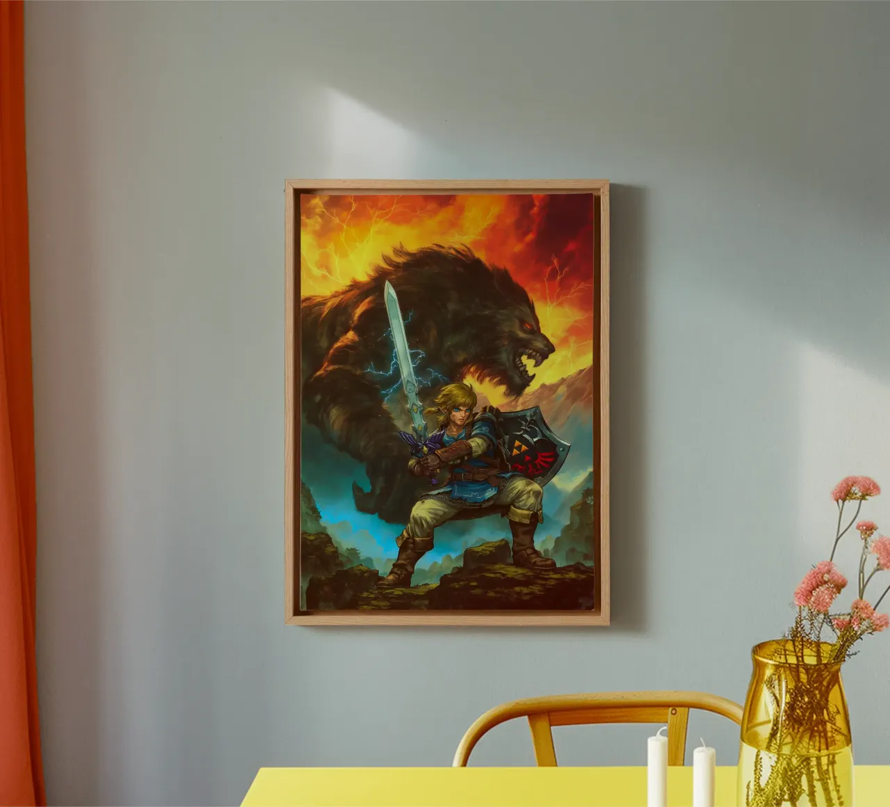 Link La leggenda di Zelda tela con Cornice a cassetta da Fleur de Lys