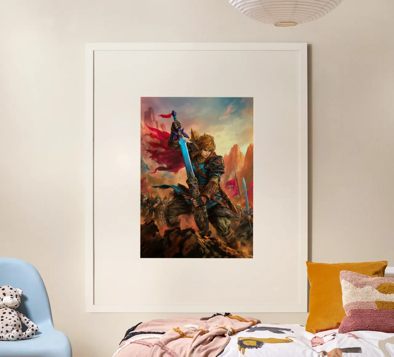 Link La leggenda di Zelda poster con telaio in alluminio da Fleur de Lys