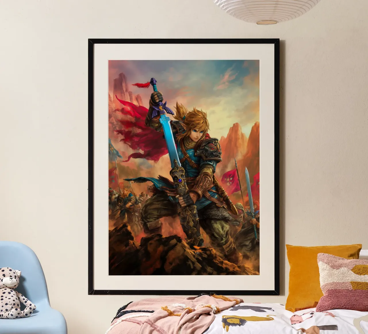 Link La leggenda di Zelda poster con telaio in alluminio da Fleur de Lys