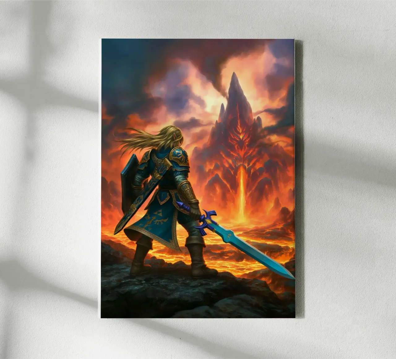 Link The Legend of Zelda canvas with Floater frame by Fleur de Lys