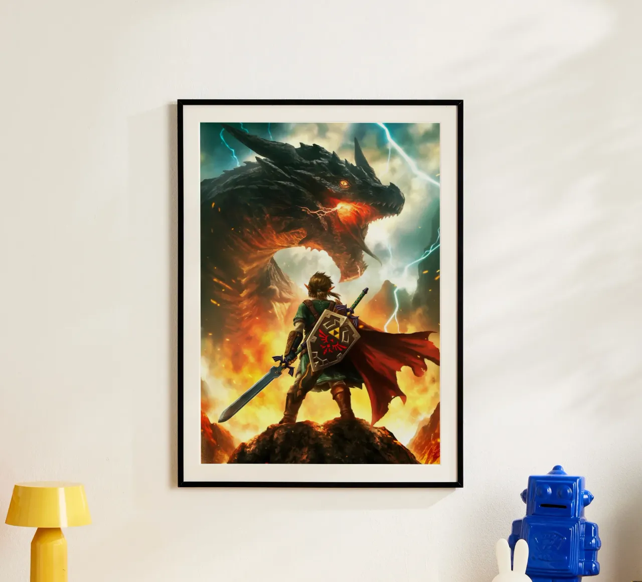 Link La leggenda di Zelda poster con telaio in plastica da Fleur de Lys