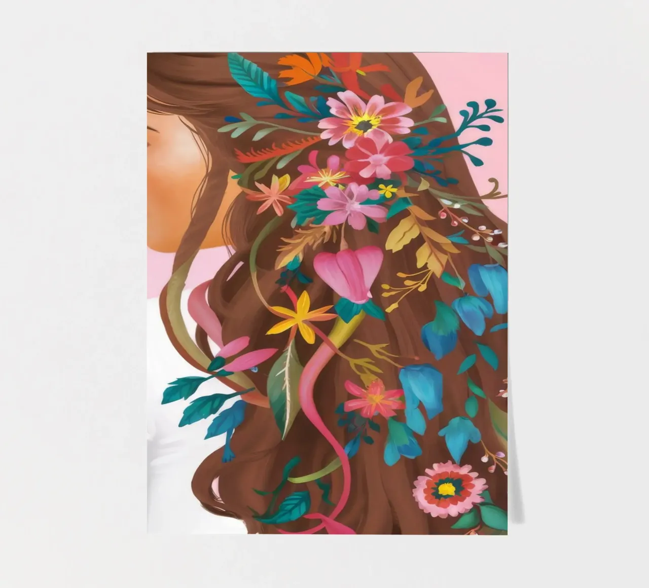 Floral Hair Reverie sticker sheet by Arcane Shade
