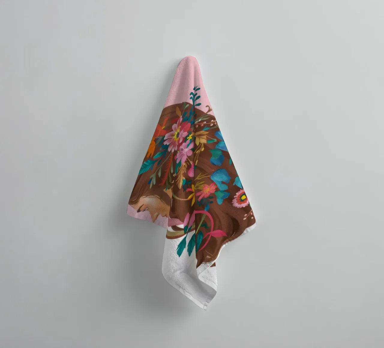 Bloemig haar mijmering badhanddoek van Arcane Shade