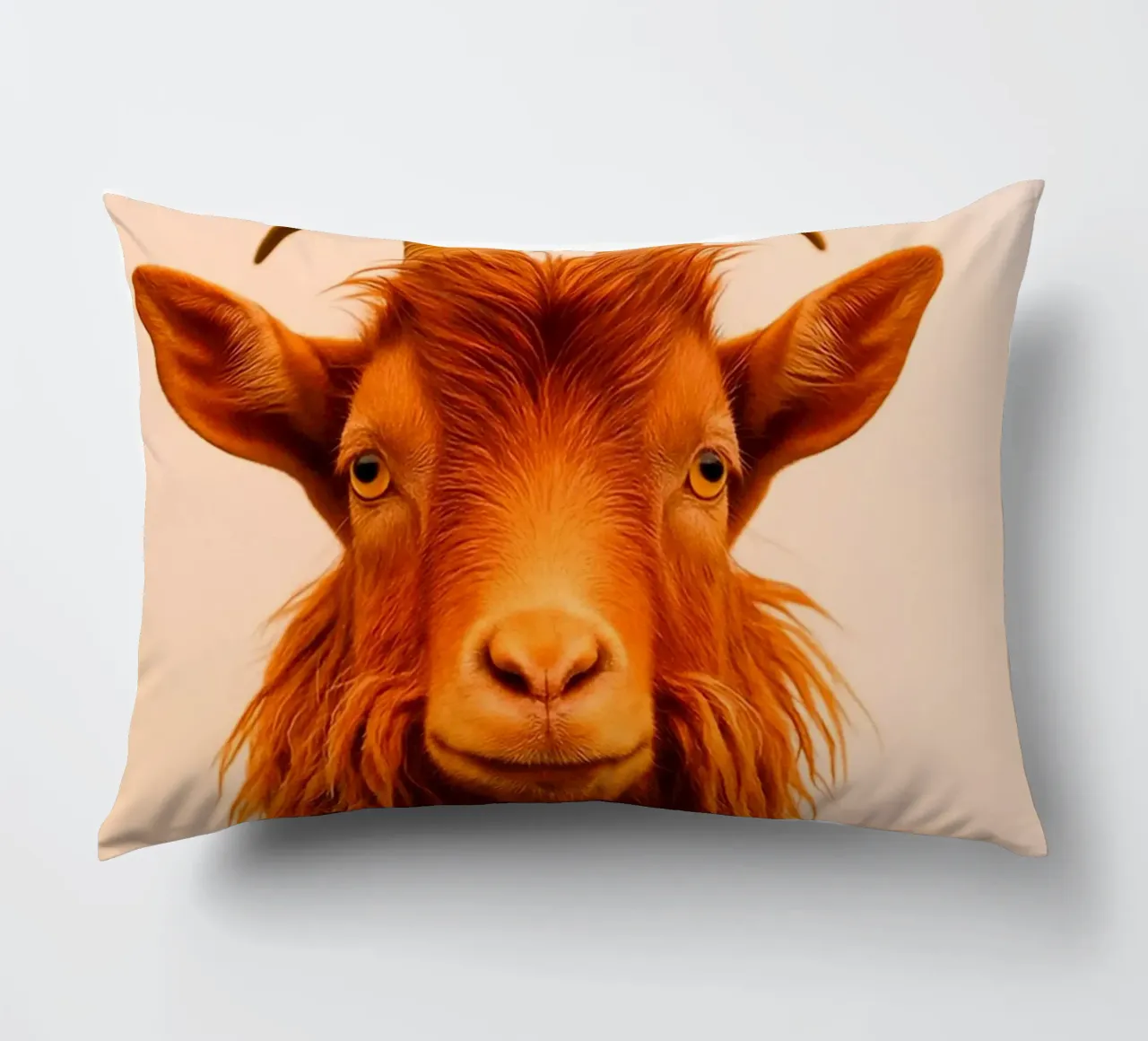Mountain Goat Face decorative cushion by kukupuu