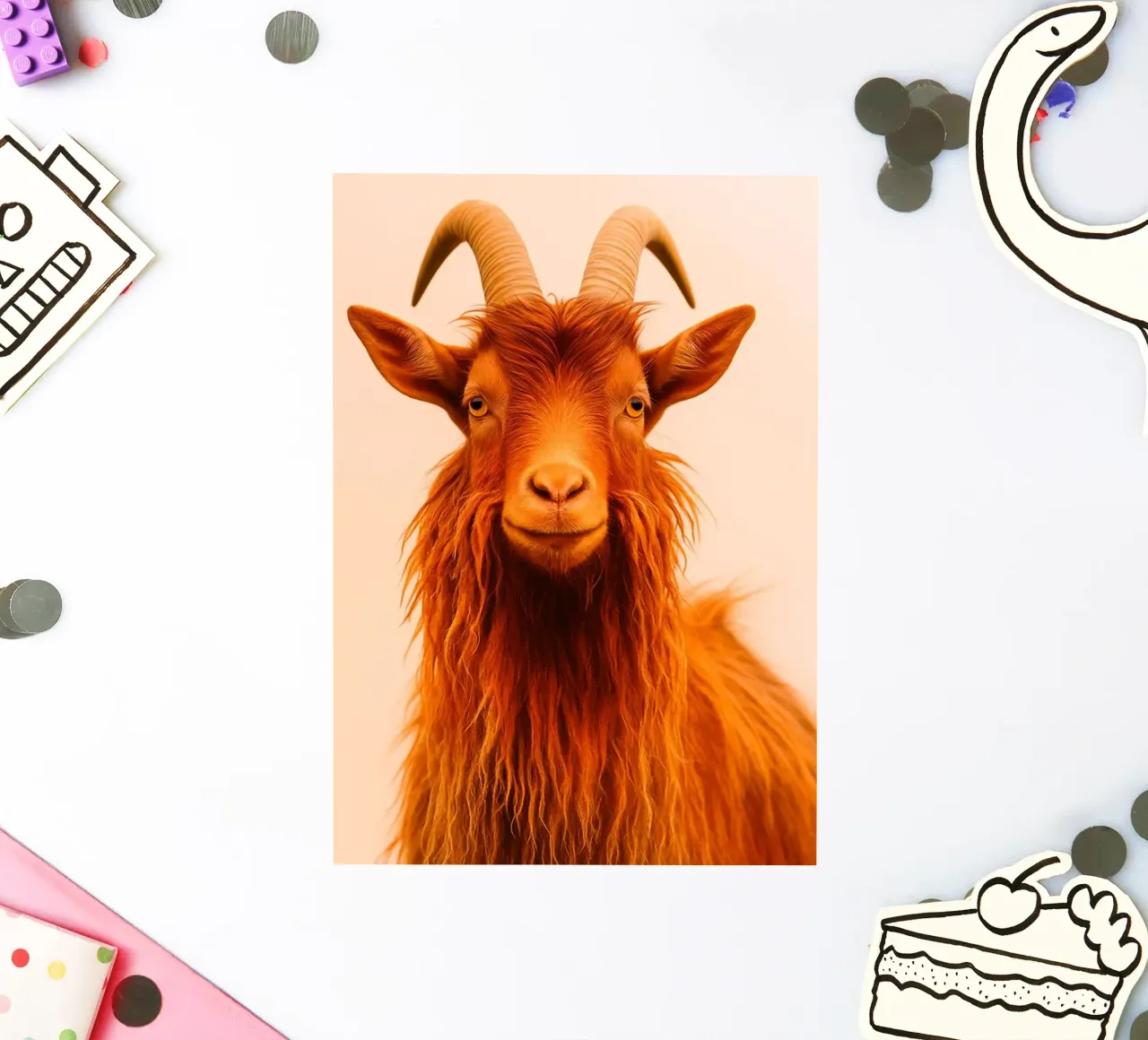 Mountain Goat Face sticker by kukupuu