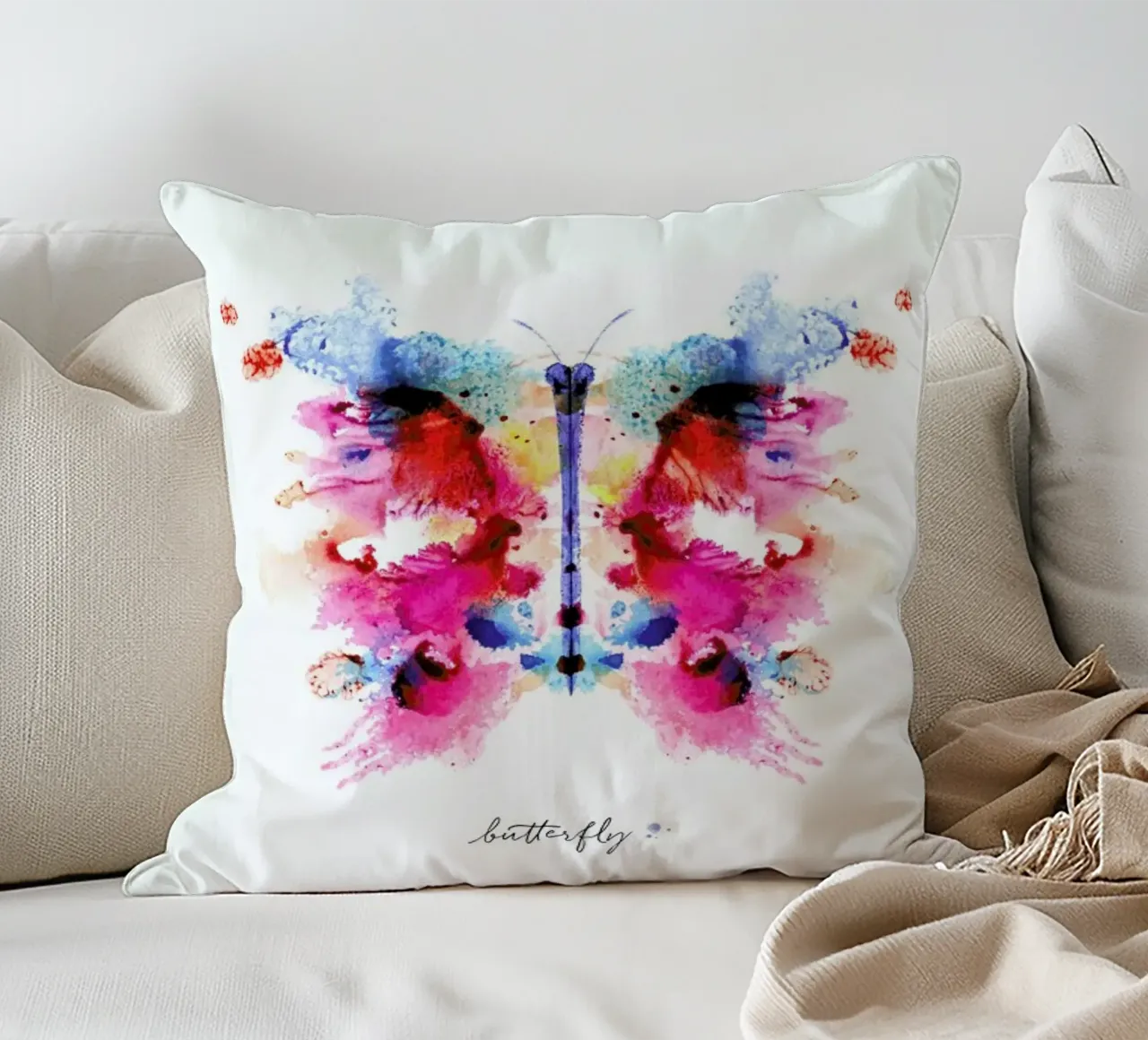 Ink Butterfly Iridescent II cuscino da Flora & Fauna