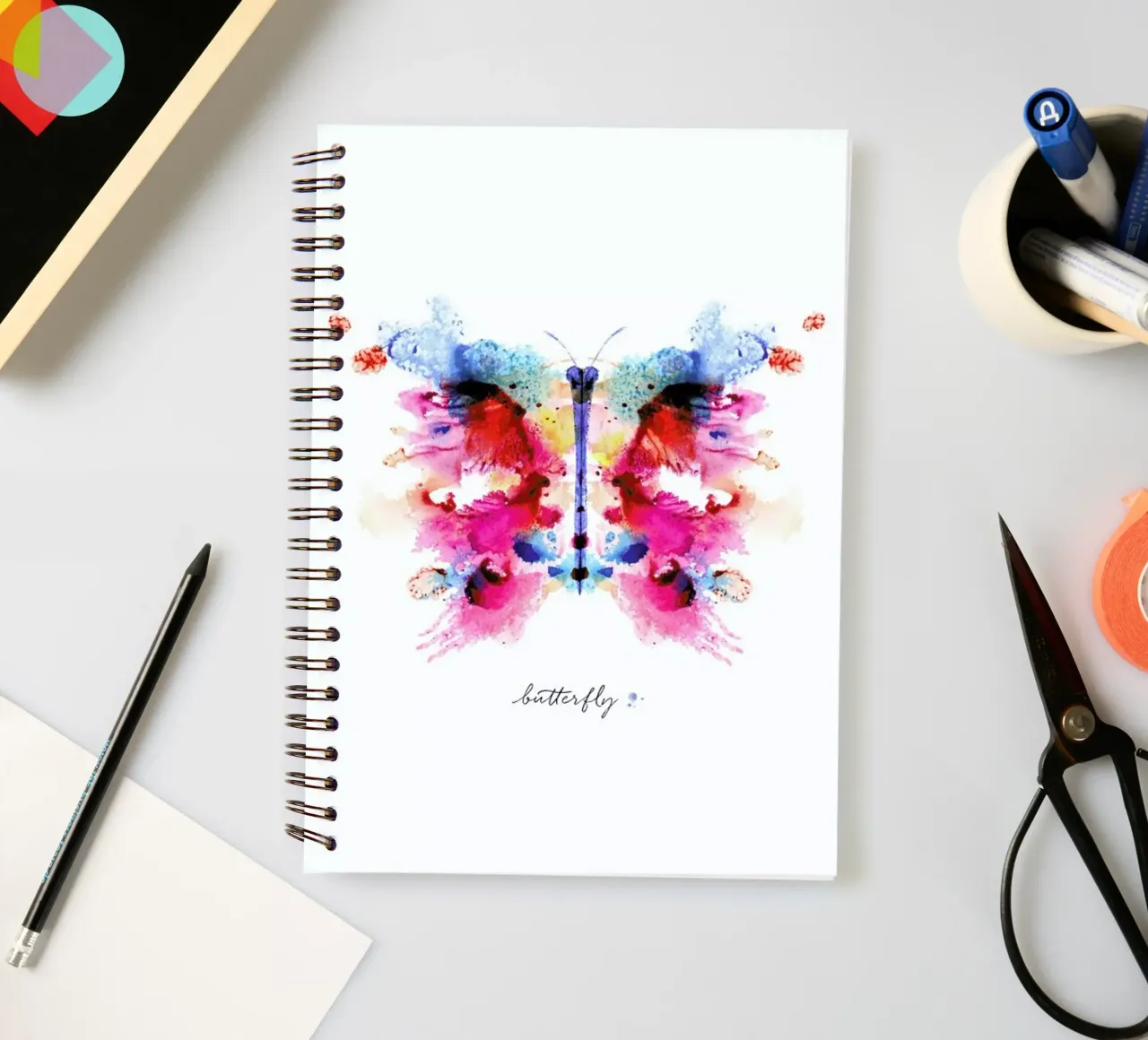 Ink Butterfly Iridescent II spiral notebook by Flora & Fauna