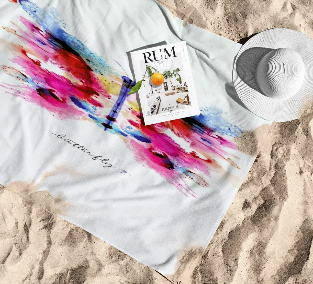 Ink Butterfly Iridescent II telo mare da Flora & Fauna