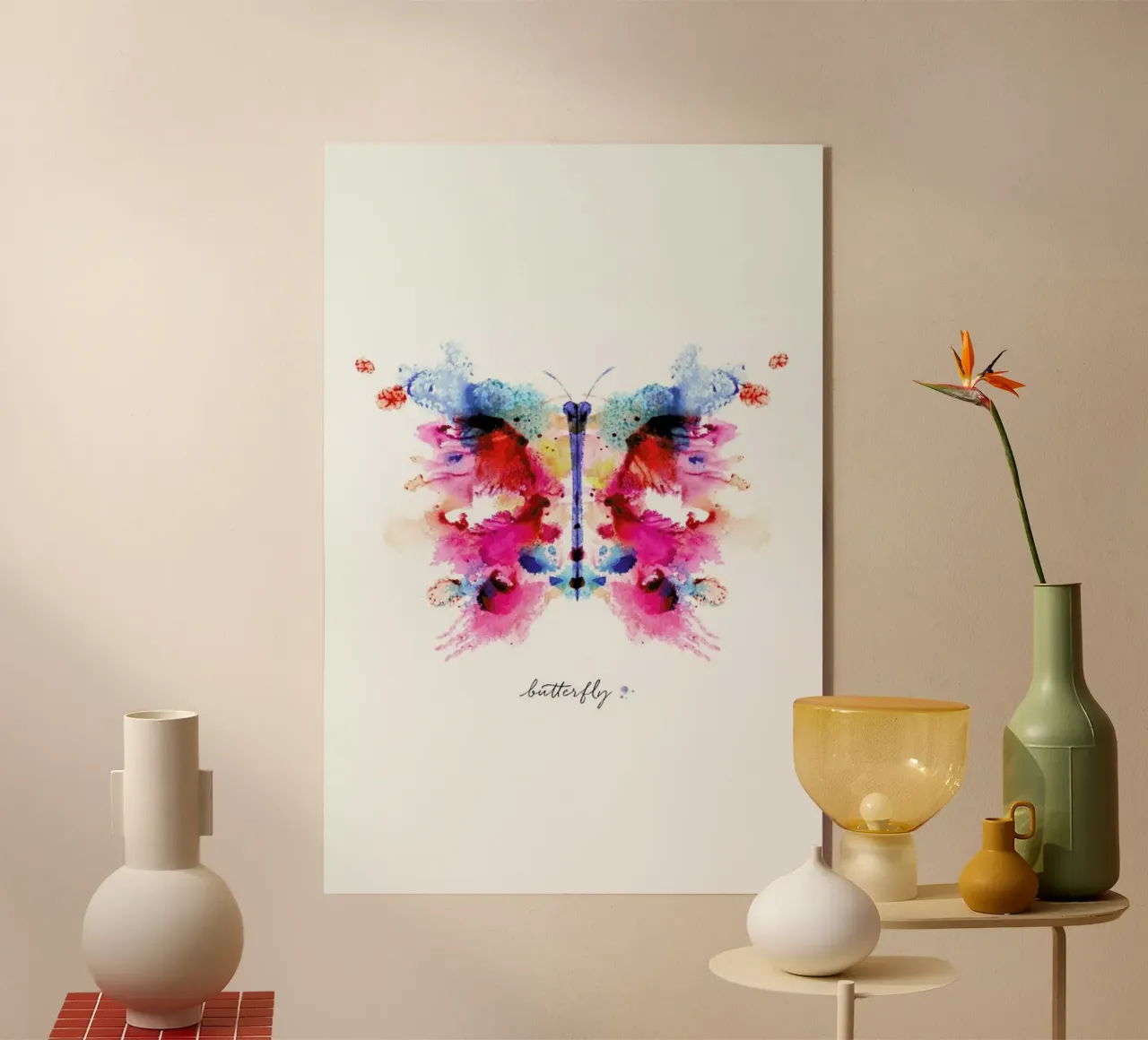 Ink Butterfly Iridescent II plexiglass da Flora & Fauna