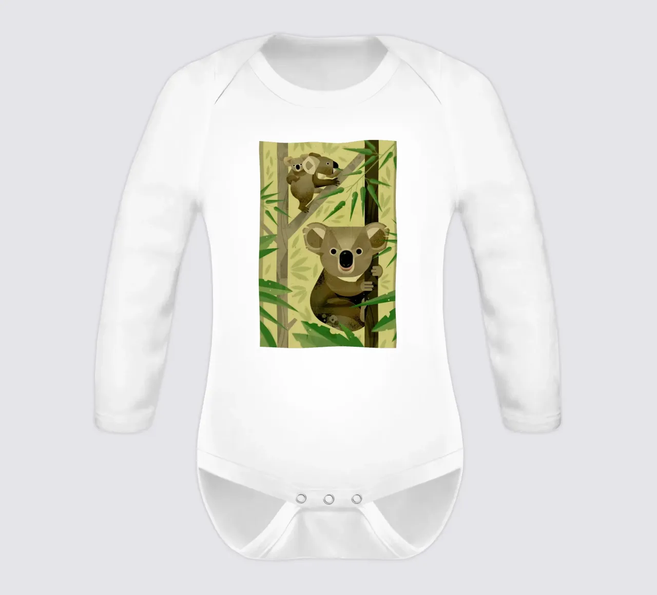 Koala long-sleeve baby romper by Dieter Braun