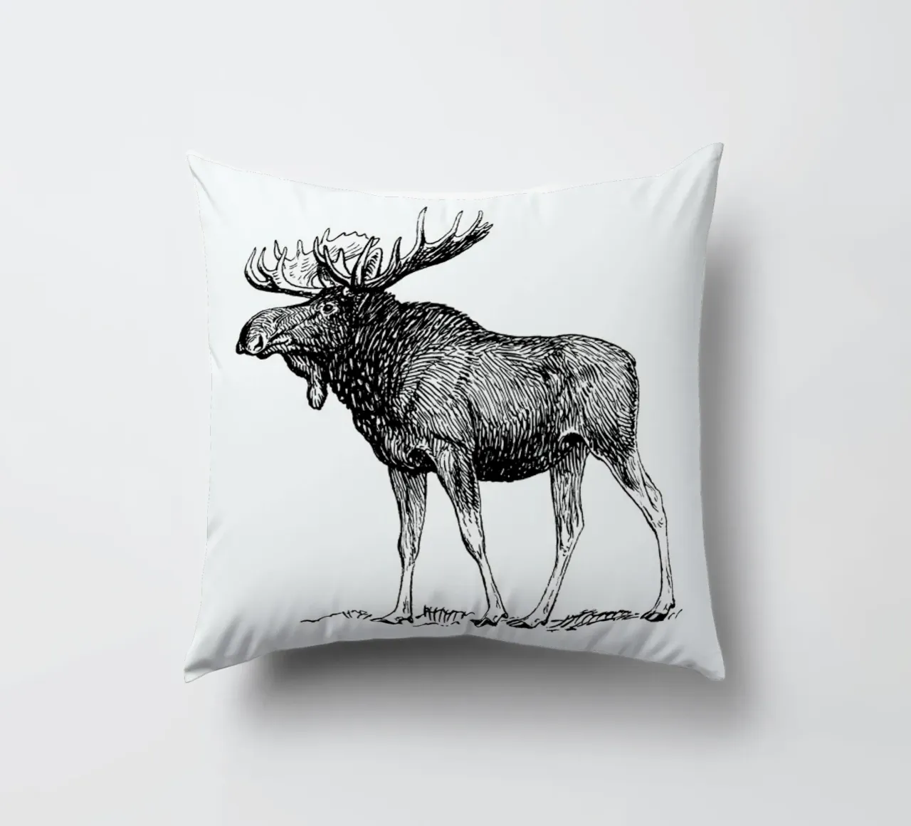 Vintage Holidays Moose 1 cuscino da Monika Strigel