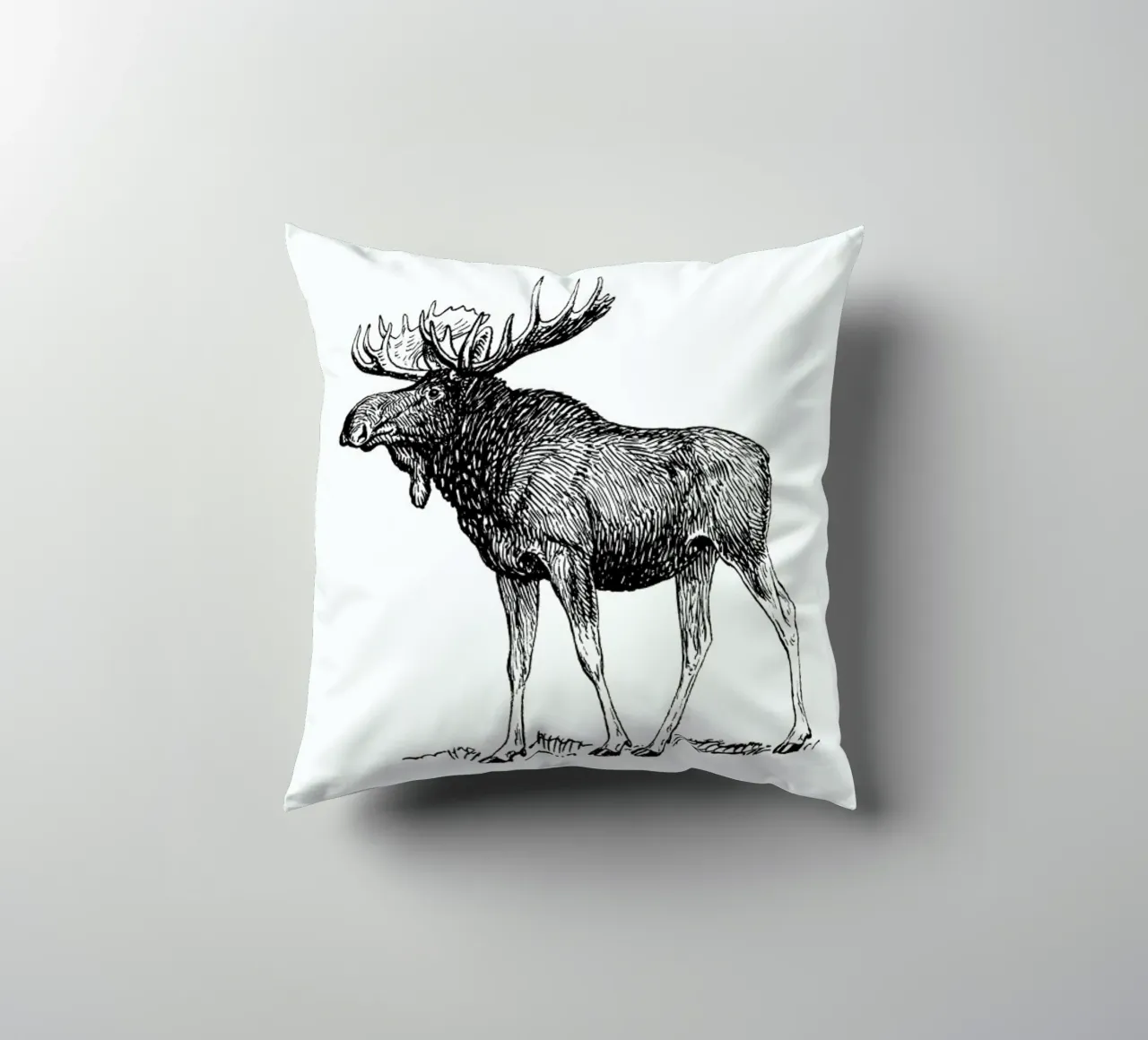 Vintage Holidays Moose 1 cuscino da Monika Strigel