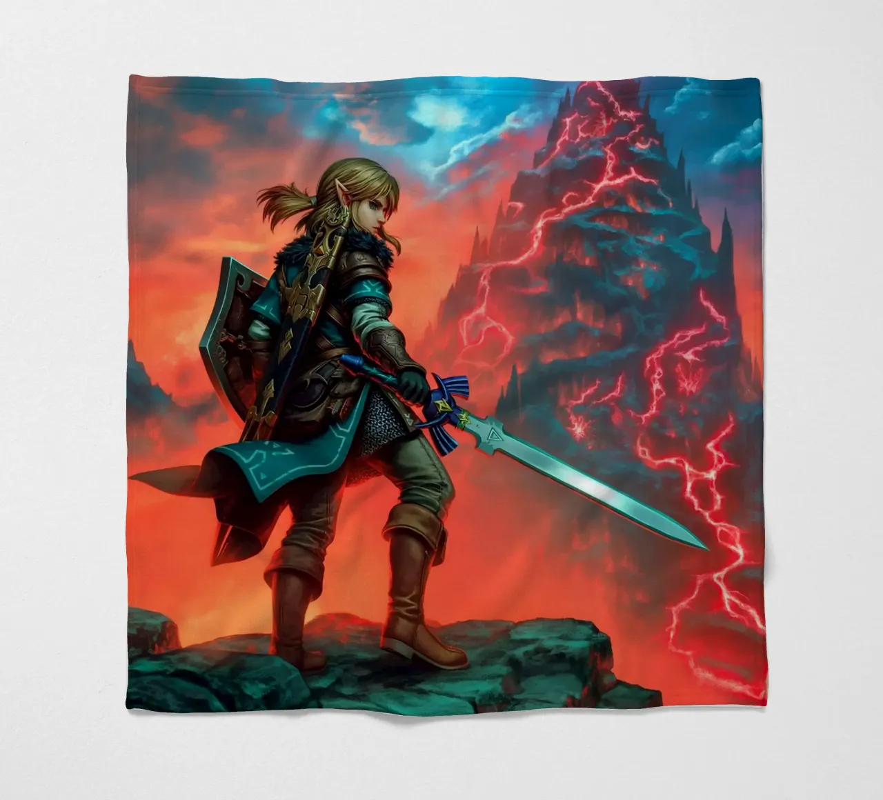 Link The Legend of Zelda fleece blanket by Fleur de Lys