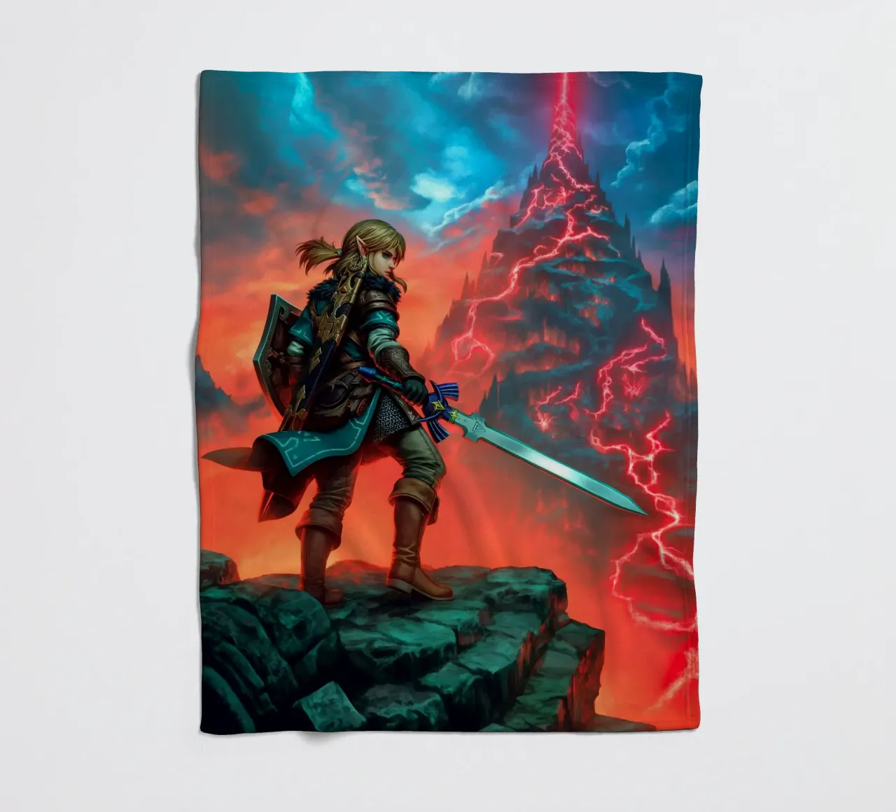 Link The Legend of Zelda fleece blanket by Fleur de Lys