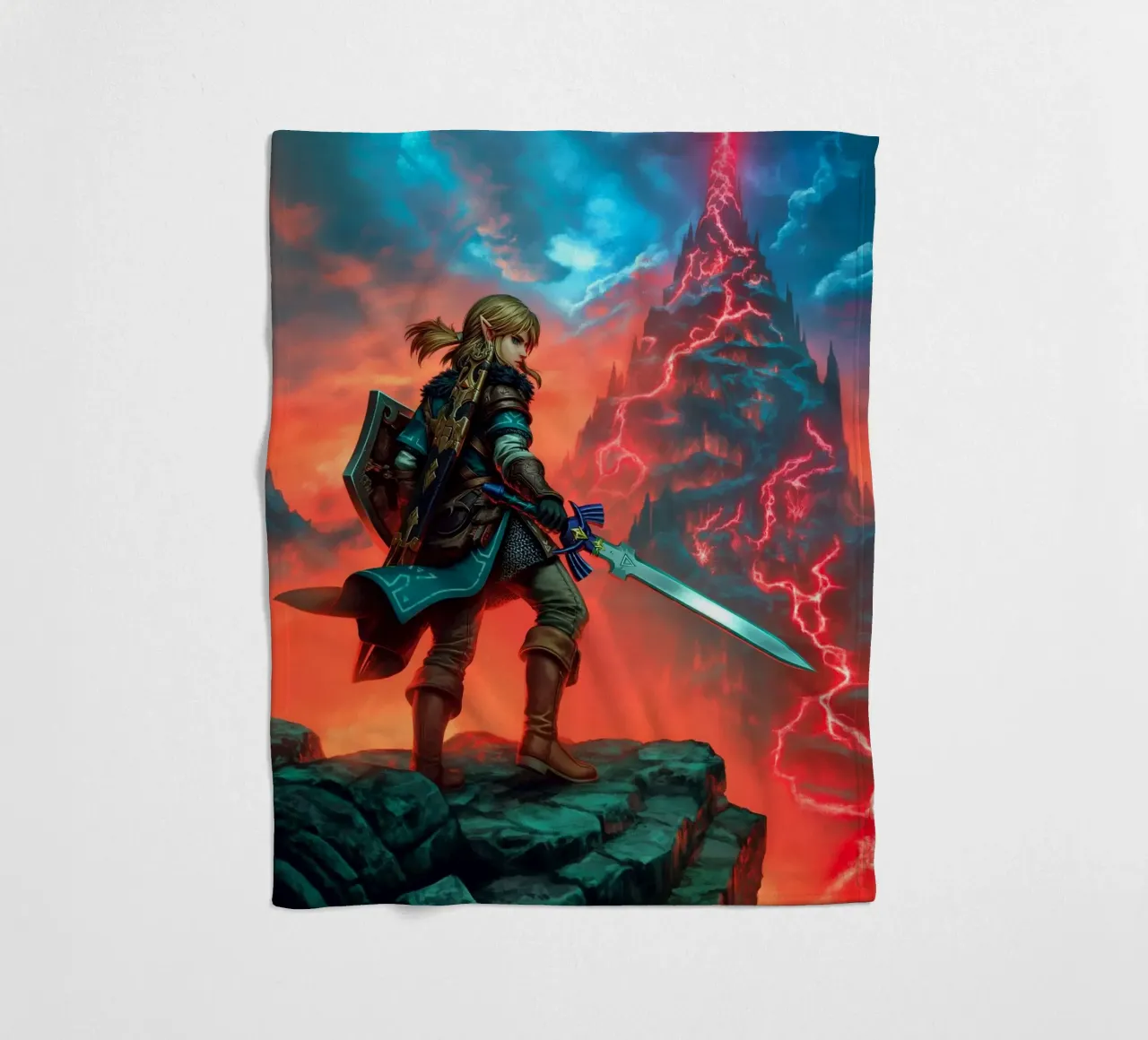 Link The Legend of Zelda fleece blanket by Fleur de Lys