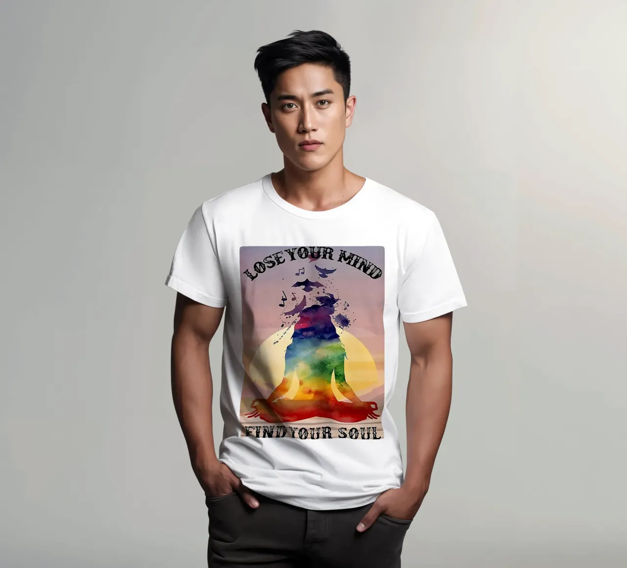 menschliche Figur Verliere deinen Verstand, finde deine Seele T-Shirt von Aaronshop