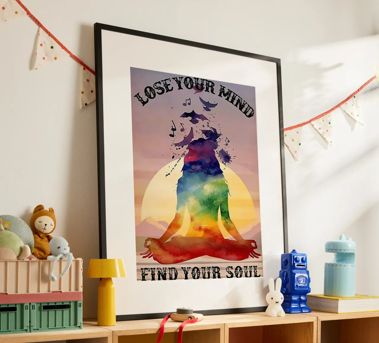 human figure Lose Your Mind, Find Your Soul poster by Aaronshop