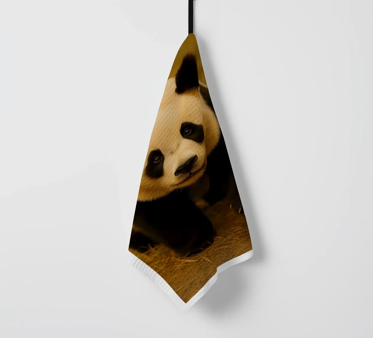 Panda Art tea towel by kukupuu