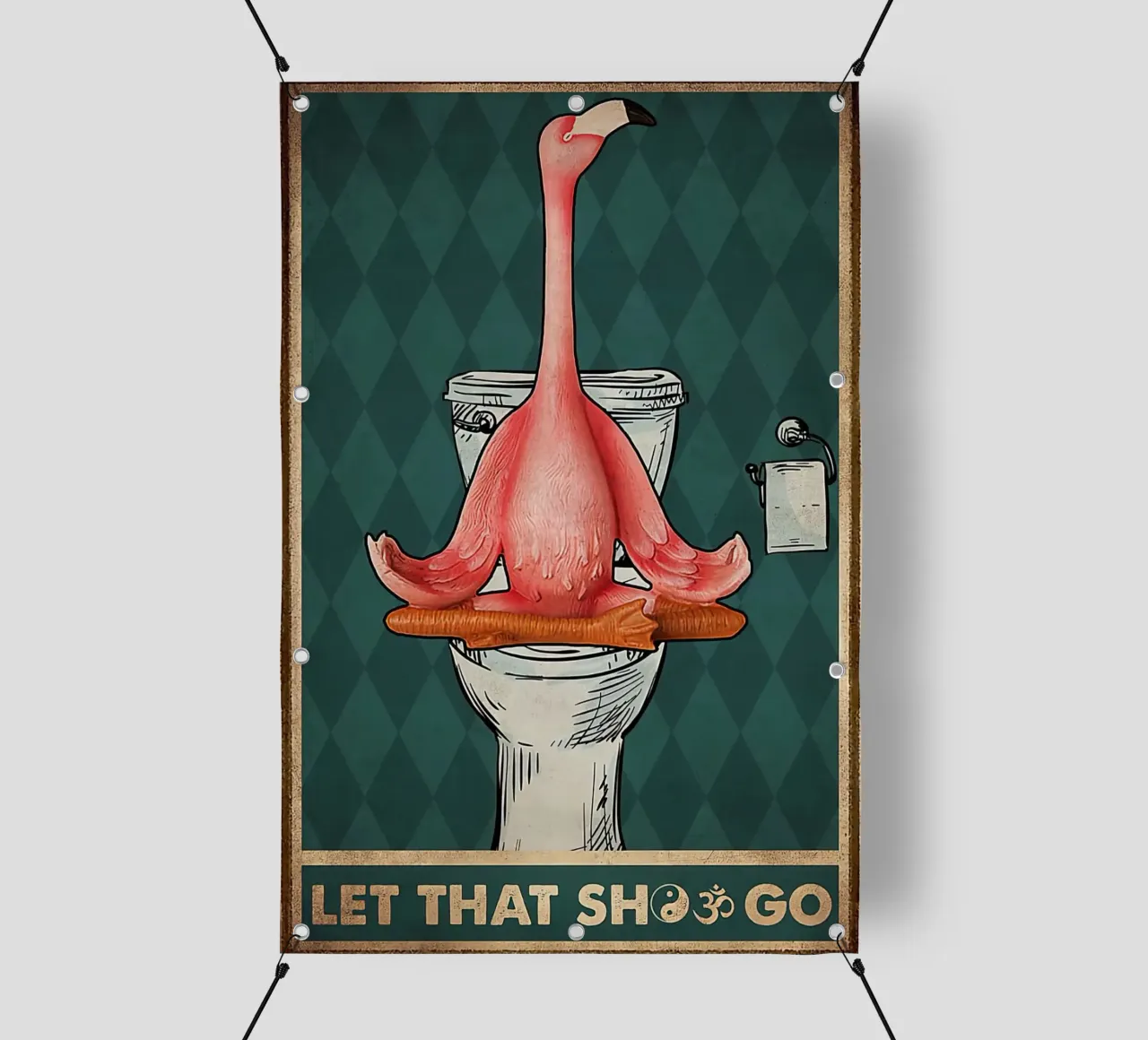 Yoga Let That Shit Go Flamingo telo in pvc da Aaronshop