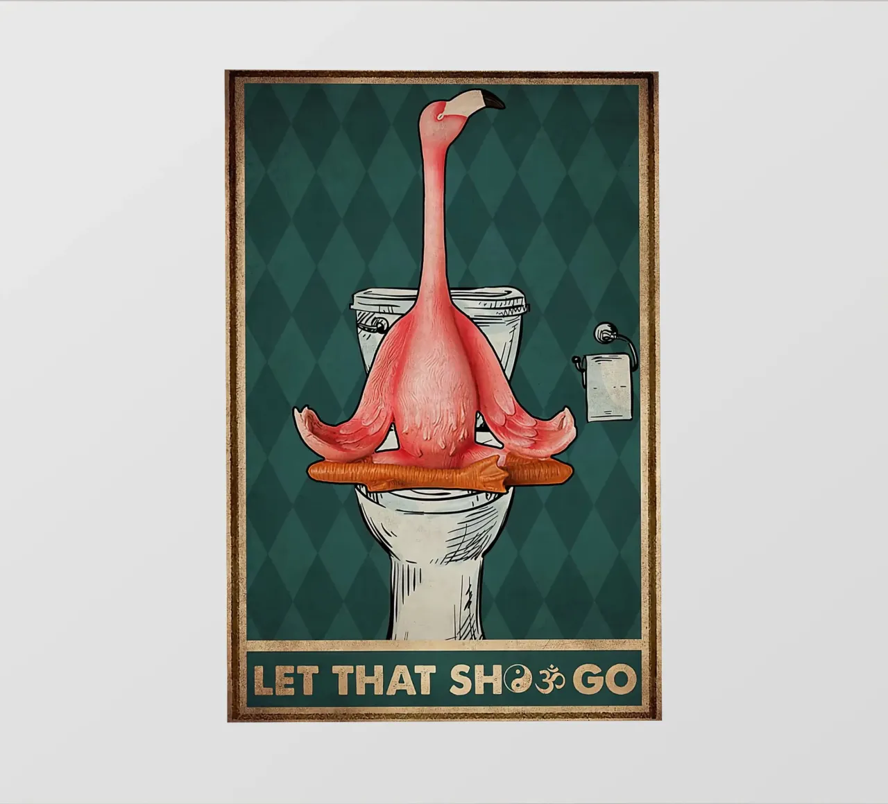 Yoga Let That Shit Go Flamingo telo in pvc da Aaronshop