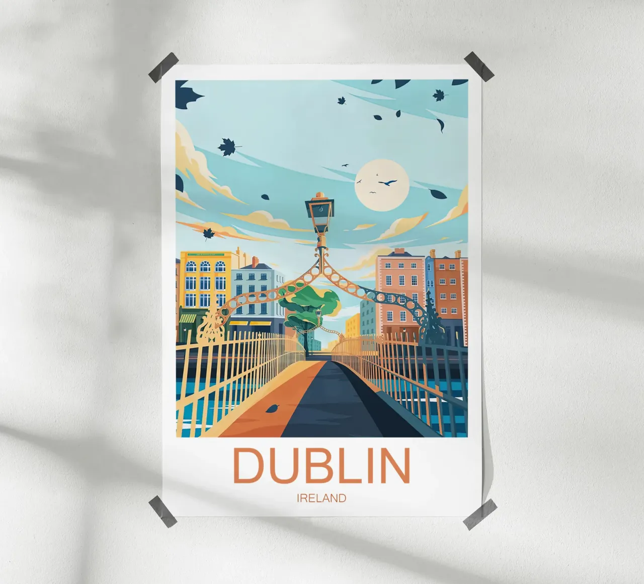Stampa di viaggio su Dublino - Irlanda poster da Liliestudio