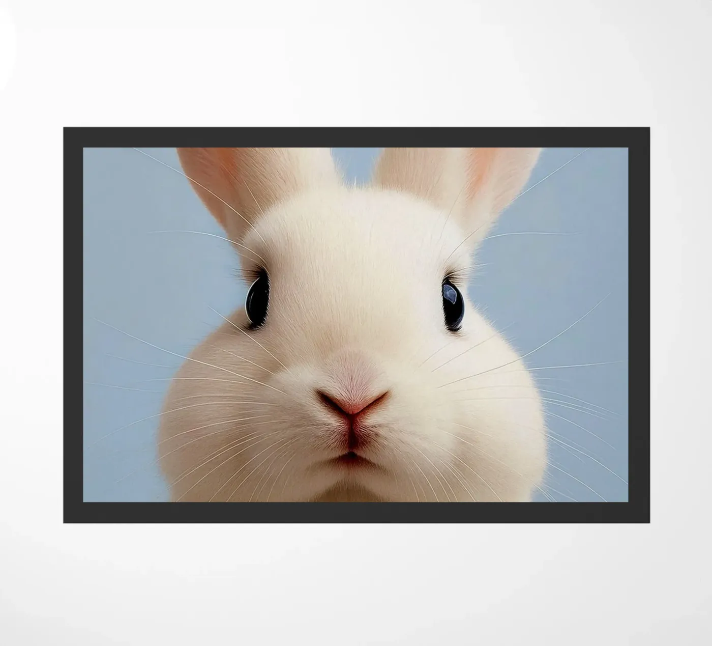 Rabbit Face doormat by kukupuu