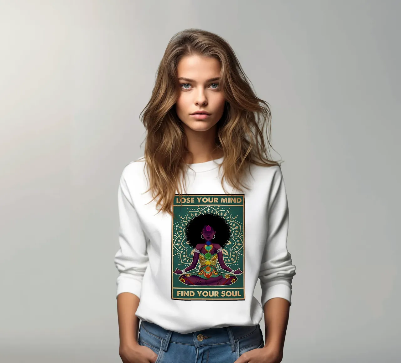 Yoga Lose Your Mind Find Your Soul African American sweatshirt by Aaronshop