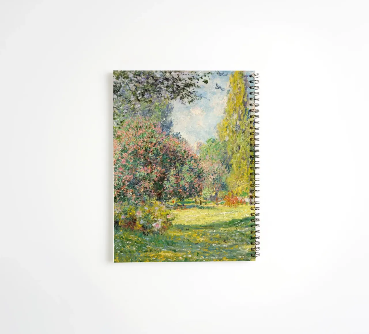 The Parc Monceau (1876) by Claude Monet spiral notebook by Venus Art