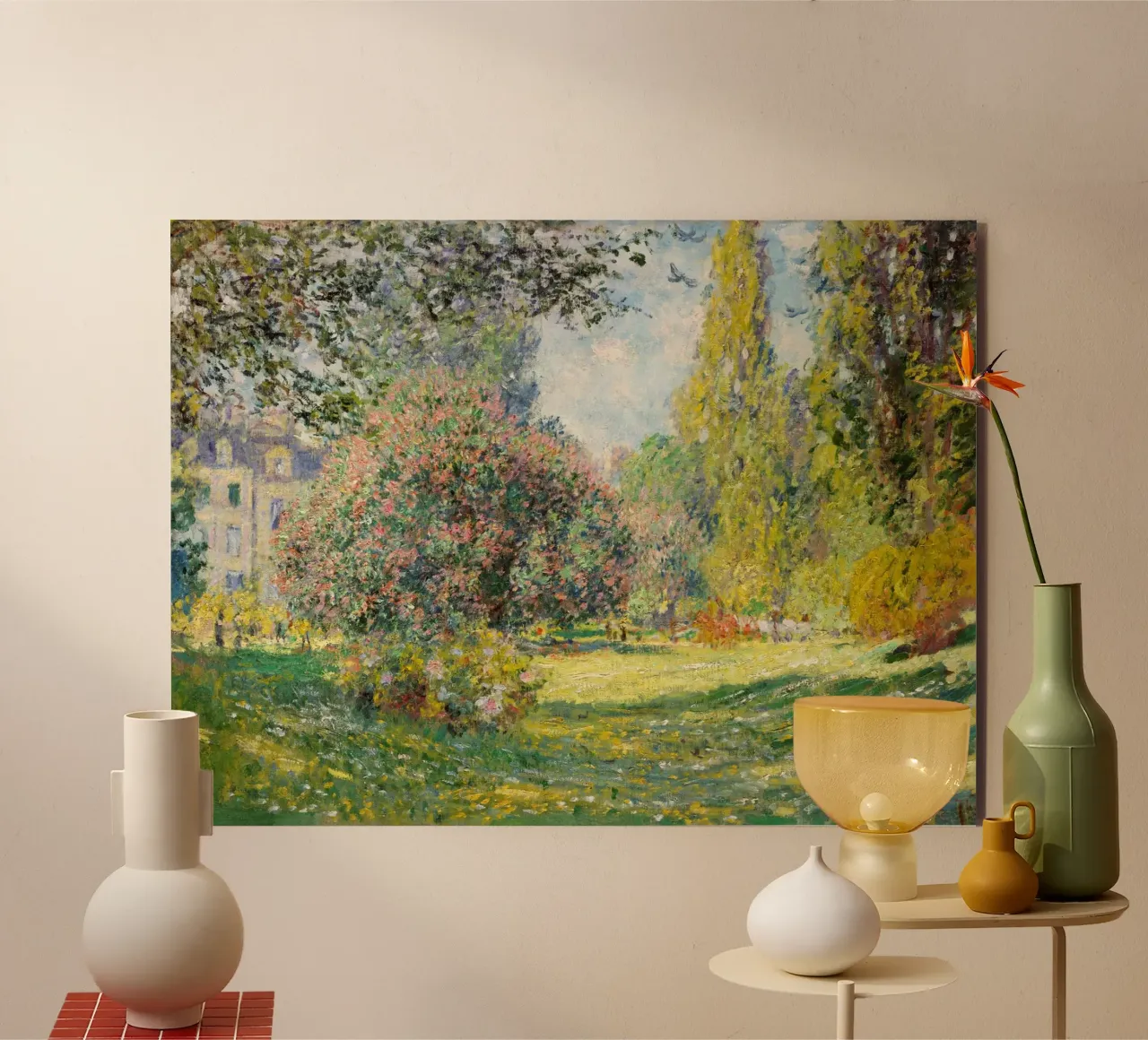 Der Parc Monceau (1876) von Claude Monet Alu-Dibond von Venus Art